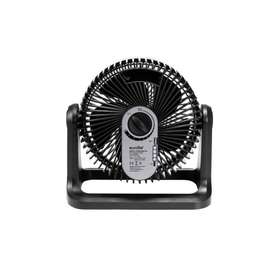 EUROLITE AKKU AF-10 Ventilatore Silenzioso Mini Ricaricabile da Tavolo con Velocità Regolabile