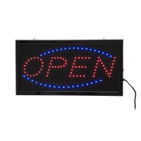 Cartello LED Aperto EUROLITE: Effetto Neon, 110 LED RGB, Consumo Energetico Ridotto