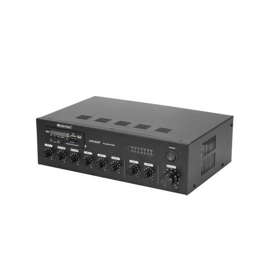 Amplificatore Mixer PA OMNITRONIC CPE-60P 60W RMS con Bluetooth, USB, SD, FM e Telecomando IR