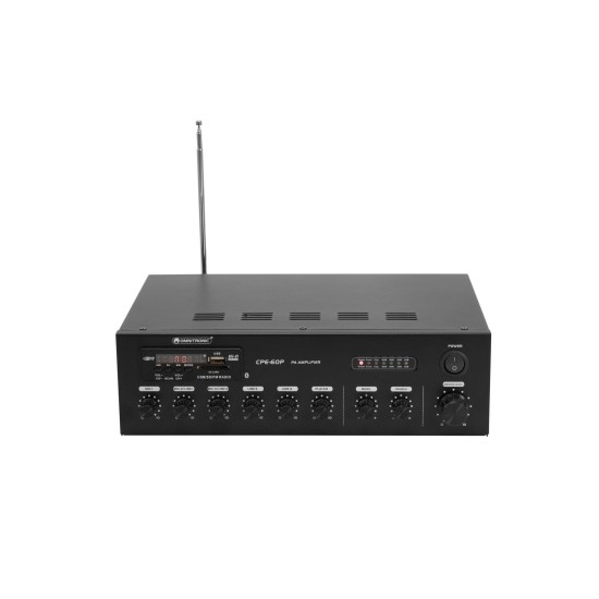 Amplificatore Mixer PA OMNITRONIC CPE-60P 60W RMS con Bluetooth, USB, SD, FM e Telecomando IR