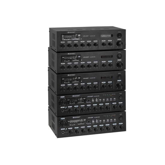 Amplificatore Mixer PA OMNITRONIC CPE-60P 60W RMS con Bluetooth, USB, SD, FM e Telecomando IR