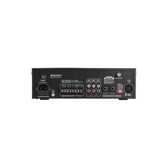 Amplificatore Mixer PA Omnitronic CPE-120P con Bluetooth e Controllo Remoto, 120W