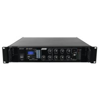 OMNITRONIC MP-180P: Amplificatore Mixer ELA con Lettore Audio e Telecomando IR, 180W RMS