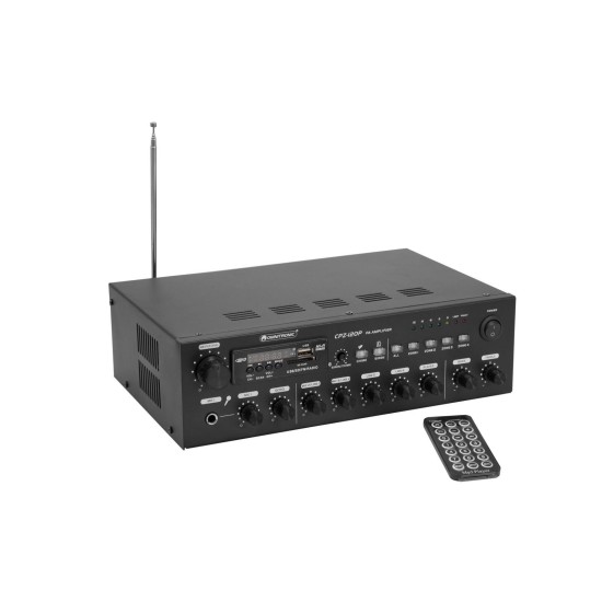 OMNITRONIC CPZ-120P Amplificatore Mixer ELA 4 Zone con Bluetooth e Telecomando 120W RMS