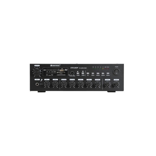 OMNITRONIC CPZ-120P Amplificatore Mixer ELA 4 Zone con Bluetooth e Telecomando 120W RMS