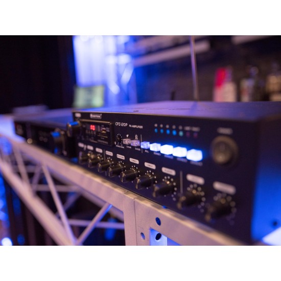 OMNITRONIC CPZ-120P Amplificatore Mixer ELA 4 Zone con Bluetooth e Telecomando 120W RMS