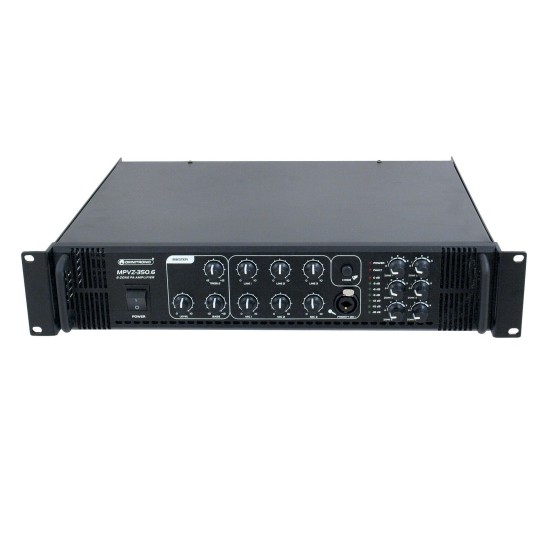 OMNITRONIC MPVZ-350.6 - Amplificatore Mixer ELA 6 Zone, 350W per Installazioni Professionali