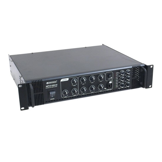 OMNITRONIC MPVZ-350.6 - Amplificatore Mixer ELA 6 Zone, 350W per Installazioni Professionali
