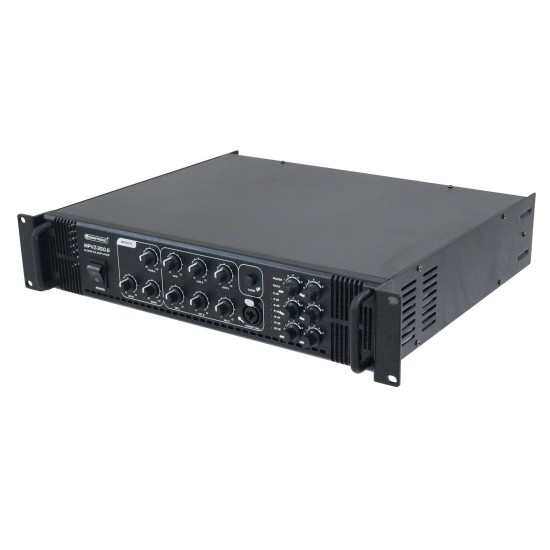 OMNITRONIC MPVZ-350.6 - Amplificatore Mixer ELA 6 Zone, 350W per Installazioni Professionali