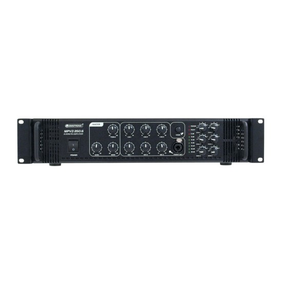 OMNITRONIC MPVZ-350.6 - Amplificatore Mixer ELA 6 Zone, 350W per Installazioni Professionali