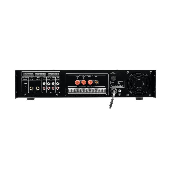 OMNITRONIC MPVZ-350.6P - Amplificatore Mixer ELA 6 Zone con Lettore USB/SD e Telecomando, 350W RMS