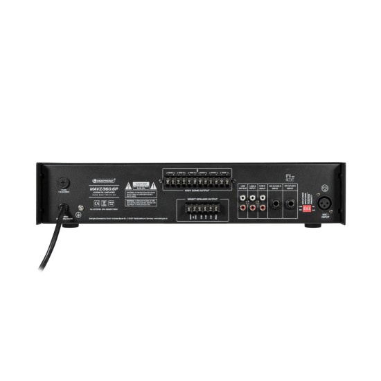 Amplificatore mixer PA OMNITRONIC MAVZ-360.6P a 6 zone - 360W RMS