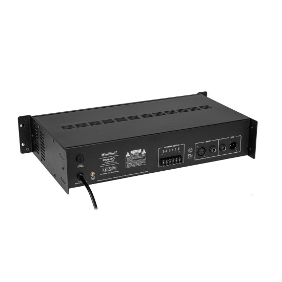 OMNITRONIC PAA-120 Amplificatore ELA 120W RMS Class AB per Installazioni Rack 19