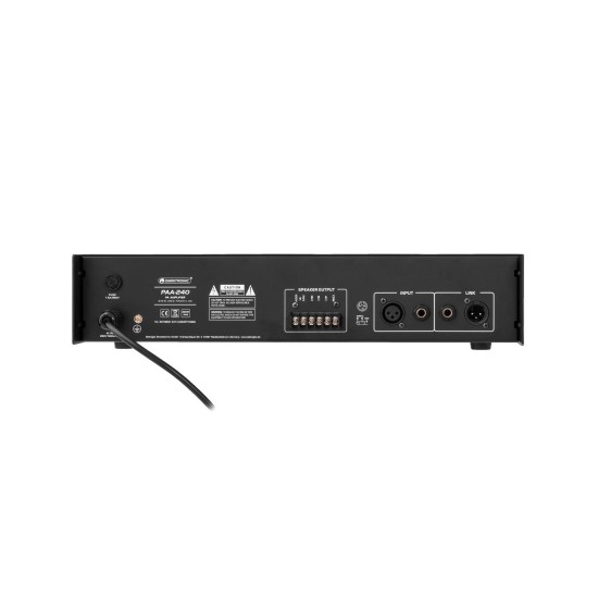 OMNITRONIC PAA-240 - Amplificatore ELA 240W RMS per Installazioni Professionali