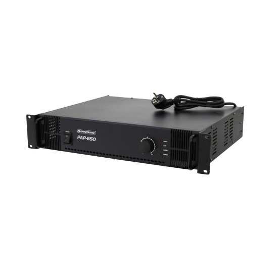 OMNITRONIC PAP-650 Amplificatore PA Professionale - Potenza 650W, Protezioni Avanzate