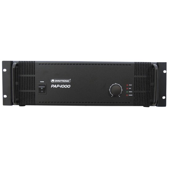 OMNITRONIC PAP-1000: Amplificatore PA Professionale da 1000W per Eventi e Concerti