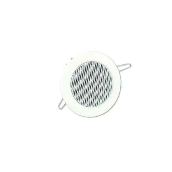 OMNITRONIC CS-2.5W Altoparlante da Soffitto Bianco - Audio Integrato a 100V, 6W RMS