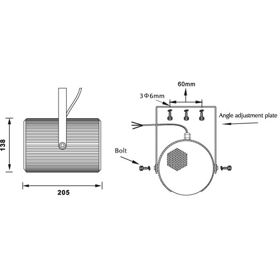 OMNITRONIC PS-25: Altoparlante Proiettore 5'' IP44 per Installazioni Esterne