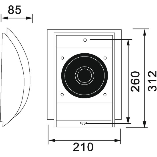 OMNITRONIC WC-2 Altoparlante da Parete ELA 100V - 6W RMS per Installazioni Professionali
