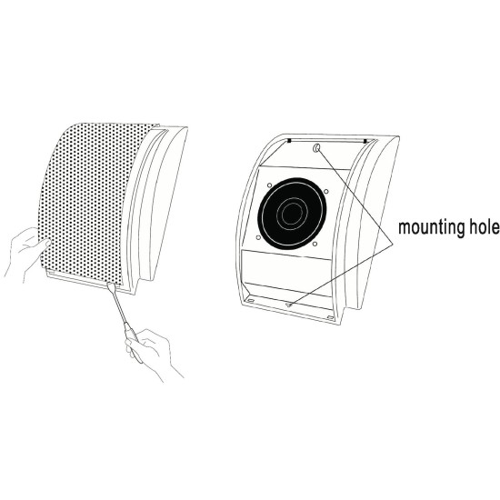 OMNITRONIC WC-2 Altoparlante da Parete ELA 100V - 6W RMS per Installazioni Professionali