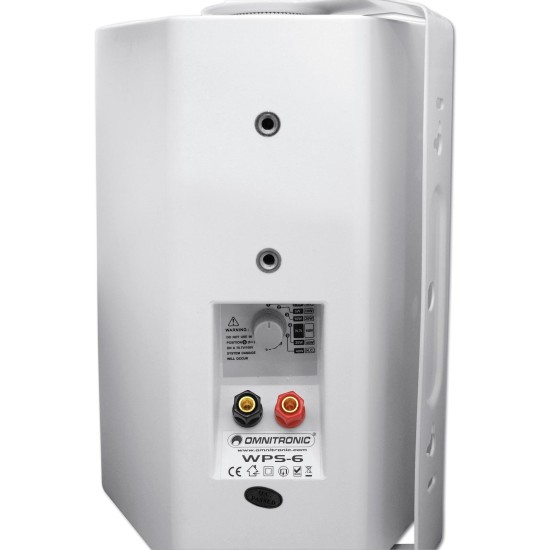 OMNITRONIC WPS-6W: Altoparlante da Parete Professionale 40W RMS, 100V
