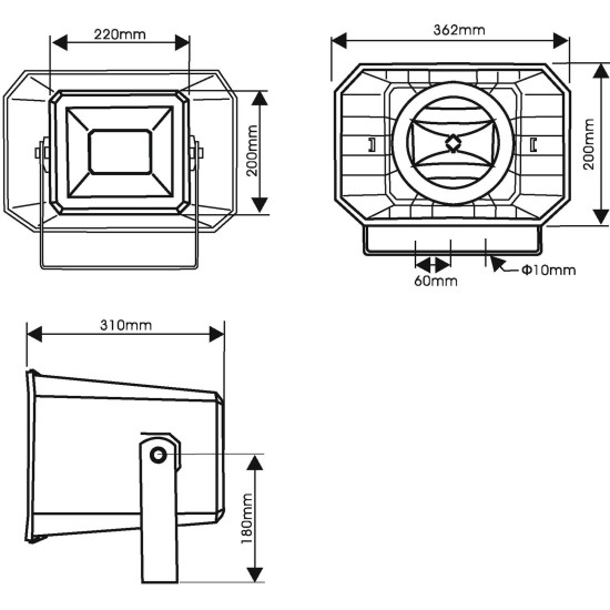 OMNITRONIC HS-60 Altoparlante da Esterno IP44 per Eventi e Impianti Audio