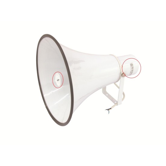 Omnitronic HR-25 Altoparlante a Tromba da Esterno IP44, 12,5/25W RMS, Pro Audio