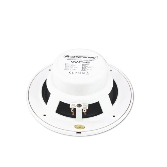 OMNITRONIC WF-6 - Altoparlante da Incasso Impermeabile con Suono Professionale