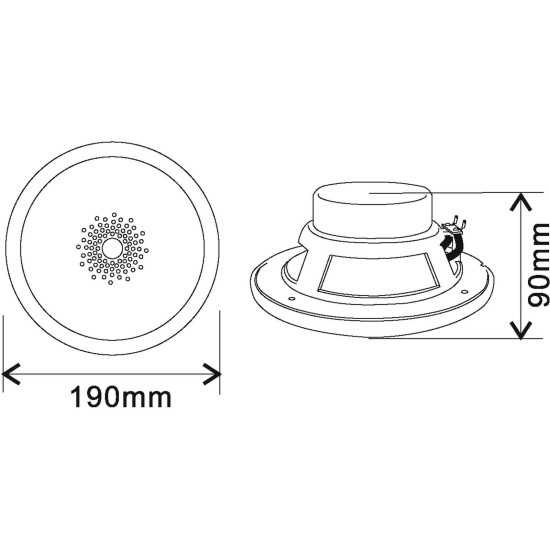 OMNITRONIC WF-6 - Altoparlante da Incasso Impermeabile con Suono Professionale