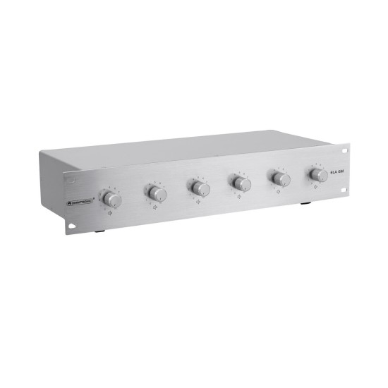 Controllore Volume PA a 6 Zone OMNITRONIC con Relè di Emergenza 10W per Rack