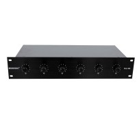 Controller di Volume Stereo Omnitronic PA per 6 Zone, Montaggio su Rack, 5W, Nero
