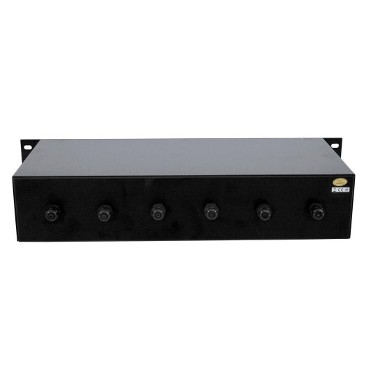 Controller di Volume Stereo Omnitronic PA per 6 Zone, Montaggio su Rack, 5W, Nero