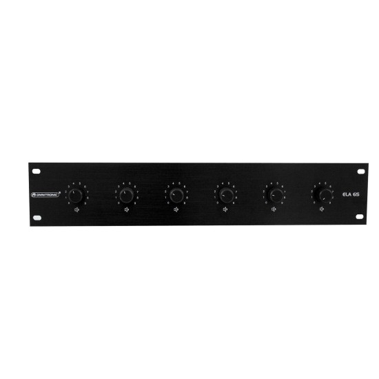 Controllo Volume Stereo 6 Zone OMNITRONIC PA 45W RMS - Montaggio Rack