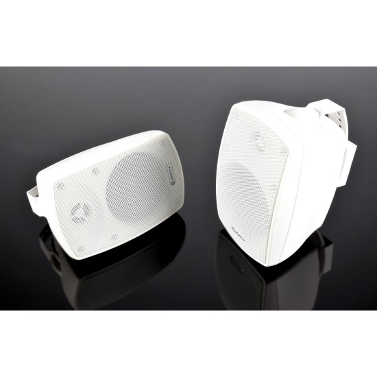 Coppia casse acustiche per esterno IP44 hi-fi da muro 60W bianche - BH4