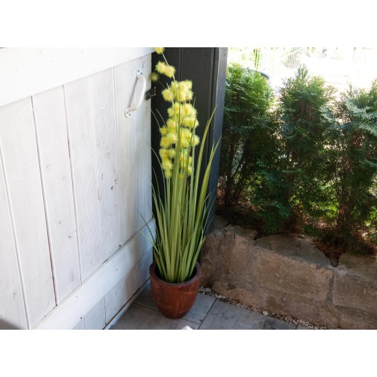 Allium Grass Artificiale EUROPALMS, 122 cm - Decorazione Verde Realistica