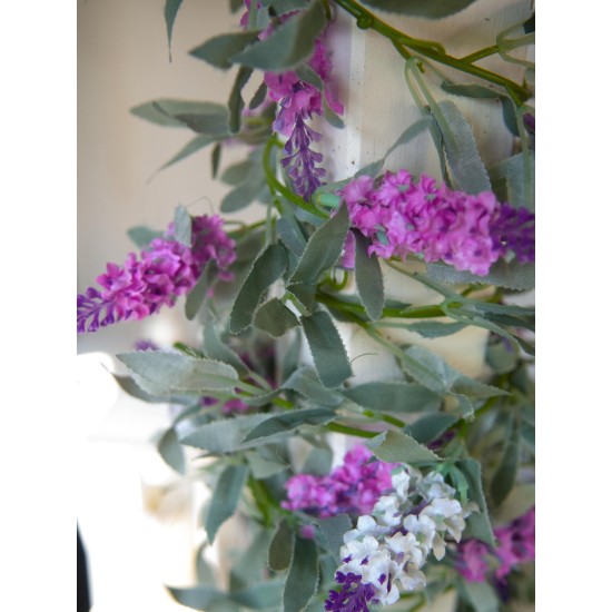 Ghirlanda Floreale EUROPALMS Rosa 180cm - Decorazione Artificiale Mediterranea