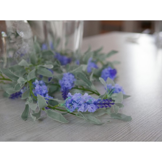 Ghirlanda Fiorita EUROPALMS Blu 180cm - Decorazione Artificiale Mediterranea