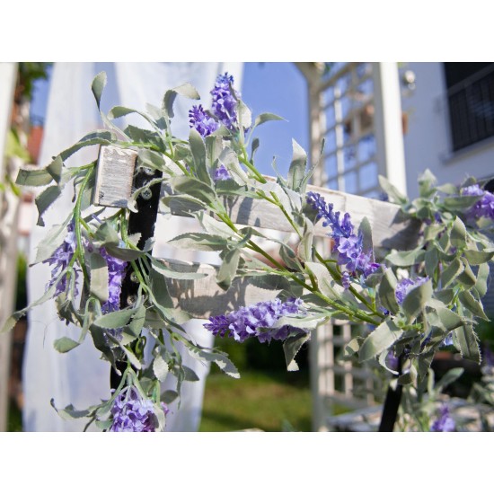 Ghirlanda Fiorita EUROPALMS Blu 180cm - Decorazione Artificiale Mediterranea