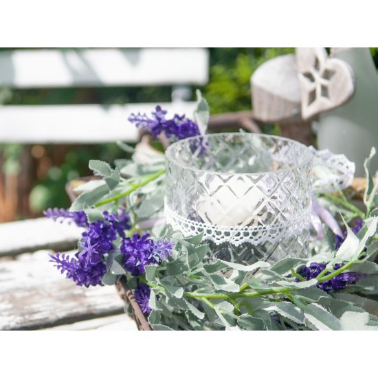 Ghirlanda Fiorita Artificiale EUROPALMS, Viola, 180cm - Decorazione Mediterranea