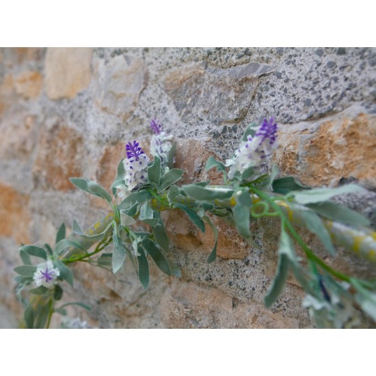 Ghirlanda Floreale Artificiale EUROPALMS Bianca 180cm - Decorazione Casa e Giardino