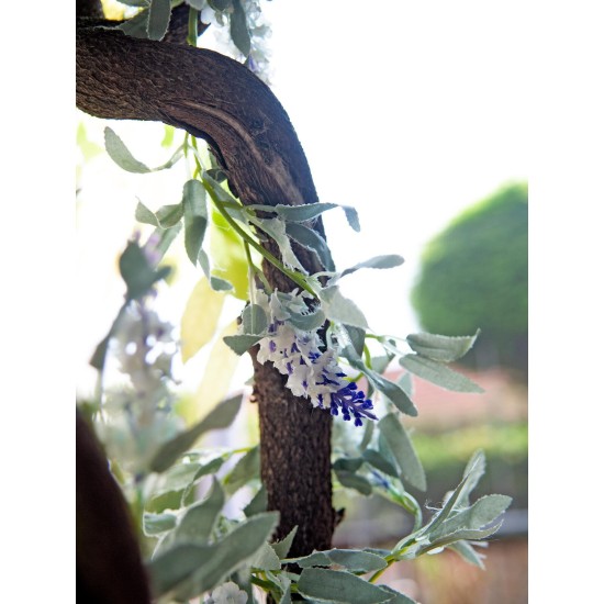 Ghirlanda Floreale Artificiale EUROPALMS Bianca 180cm - Decorazione Casa e Giardino