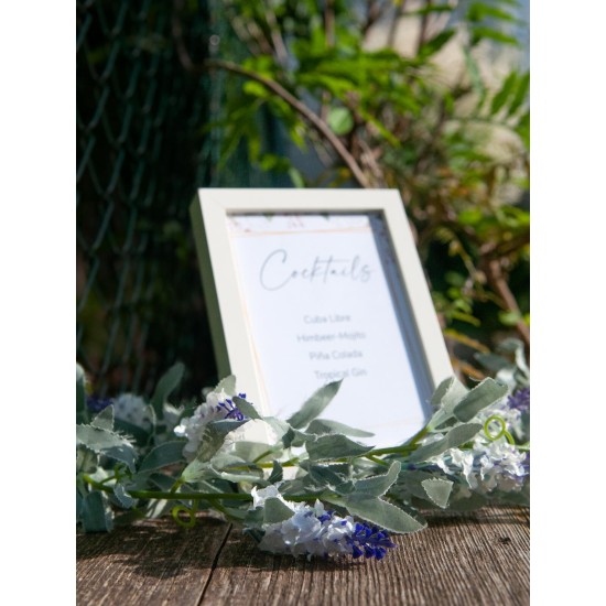 Ghirlanda Floreale Artificiale EUROPALMS Bianca 180cm - Decorazione Casa e Giardino