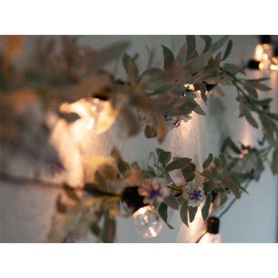 Ghirlanda Floreale Artificiale EUROPALMS Bianca 180cm - Decorazione Casa e Giardino