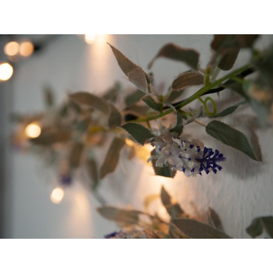 Ghirlanda Floreale Artificiale EUROPALMS Bianca 180cm - Decorazione Casa e Giardino