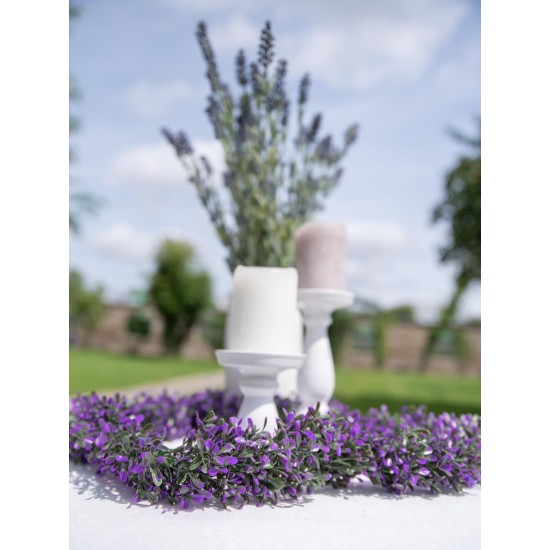 Ghirlanda di Lavanda Artificiale Rosa 180cm per Decorazioni Esterne - EUROPALMS