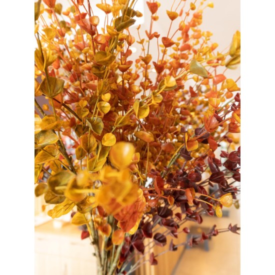 Spray Eucalyptus Artificiale Arancione EUROPALMS 110 cm per Uso Esterno