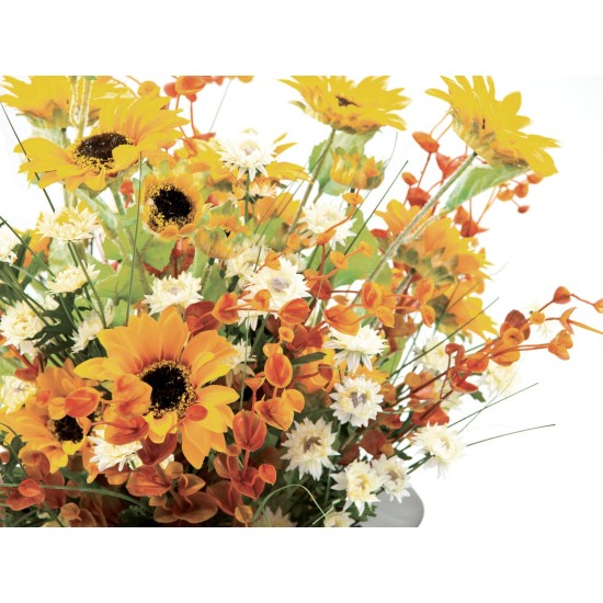 Spray Eucalyptus Artificiale Arancione EUROPALMS 110 cm per Uso Esterno