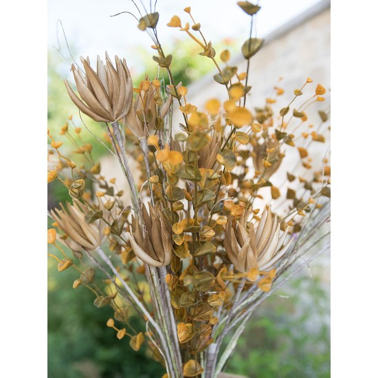 Spray Eucalyptus Artificiale EUROPALMS, Verde-Giallo, 110cm Decorazione per Esterni