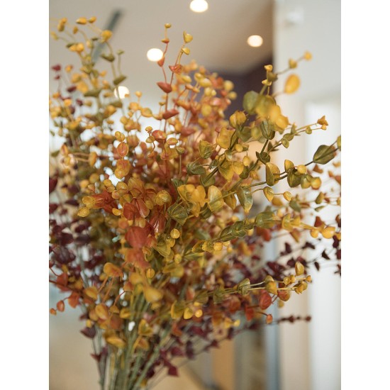 Spray Eucalyptus Artificiale EUROPALMS, Verde-Giallo, 110cm Decorazione per Esterni