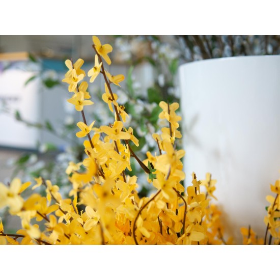 Arbusto Artificiale di Forsizia EUROPALMS, 60 cm, Fiori Gialli per Decorazioni Primaverili